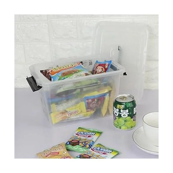 Ggbin caja de almacenamiento transparente con pestillo de_4