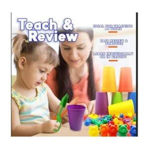 Skoolzy Juego de osos para contar con vasos a juego para_6