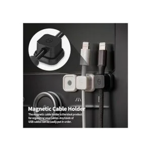 Soporte magnético para cable. 3 piezas de color blanco._2