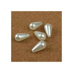 Linsoir Beads Perlas de imitación de plástico blanco con_3