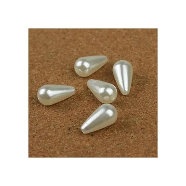 Linsoir Beads Perlas de imitación de plástico blanco con_3