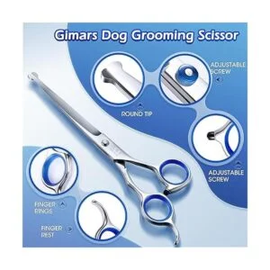 Gimars Kit profesional de tijeras de aseo para perros 4CR_4