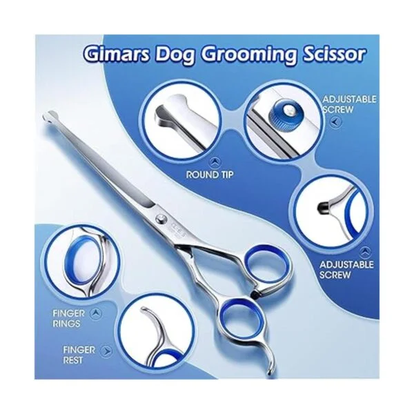 Gimars Kit profesional de tijeras de aseo para perros 4CR_4