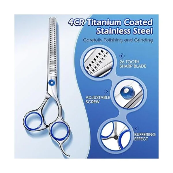 Gimars Kit profesional de tijeras de aseo para perros 4CR_3
