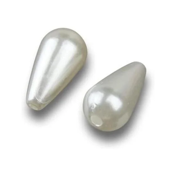 Linsoir Beads Perlas de imitación de plástico blanco con_1