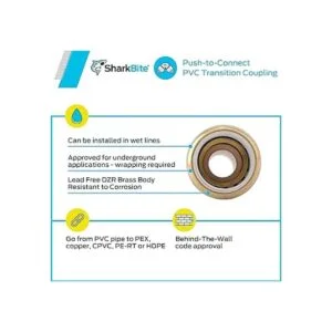Shatg Sharkbite acoplamiento de transición de PVC de 12_6