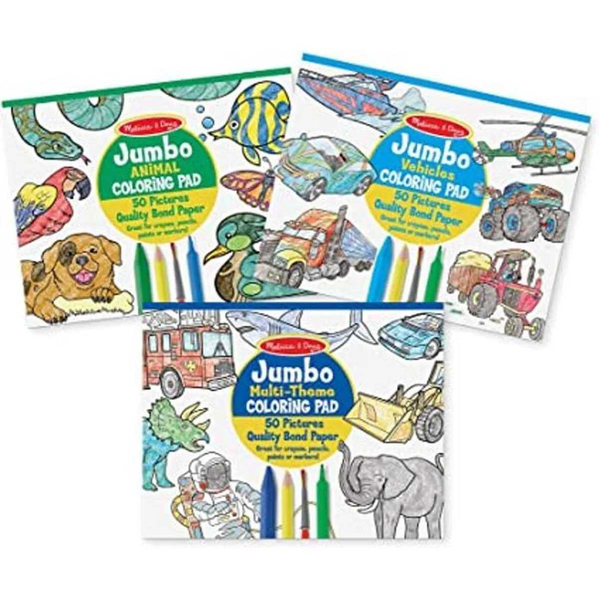 Melissa Doug Jumbo Coloring Pad animales_1
