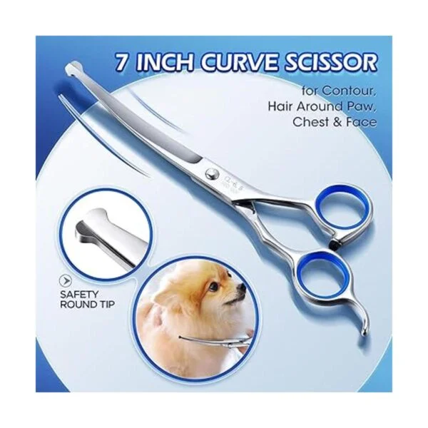 Gimars Kit profesional de tijeras de aseo para perros 4CR_5