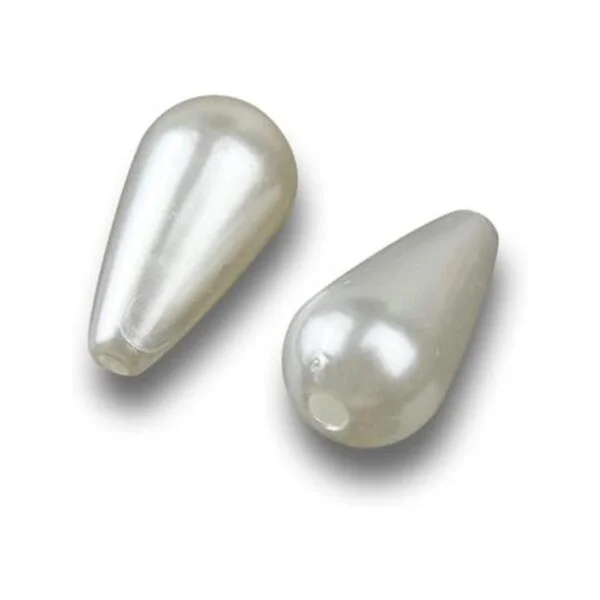 Linsoir Beads Perlas de imitación de plástico blanco con_5
