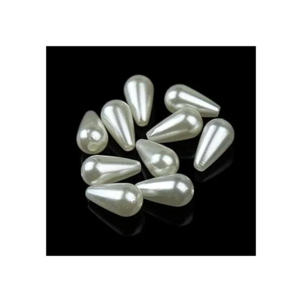 Linsoir Beads Perlas de imitación de plástico blanco con_4