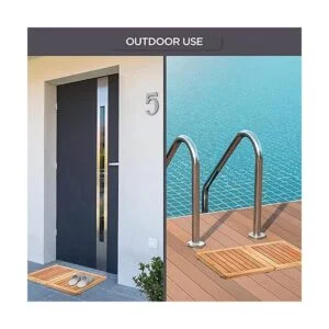 Esterilla de baño de bambú natural alfombra