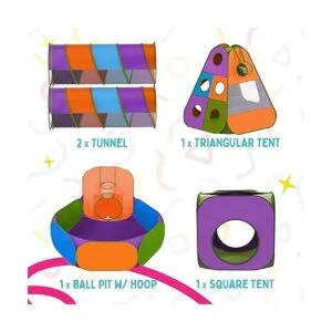 Playz Tienda de campaña desplegable de 5 piezas para_3