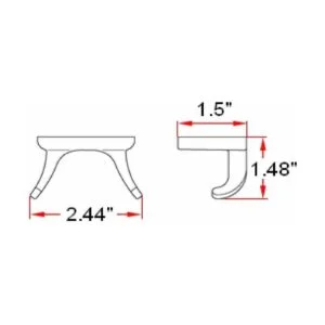 Design House Millbridge Gancho doble para bata níquel