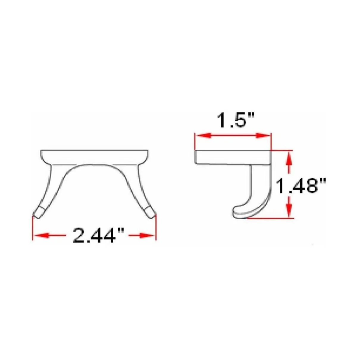Design House Millbridge Gancho doble para bata níquel