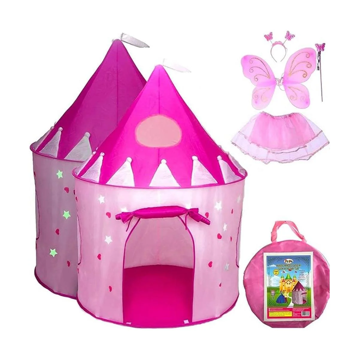 Paquete de 5 piezas de tienda de campaña y disfraz de