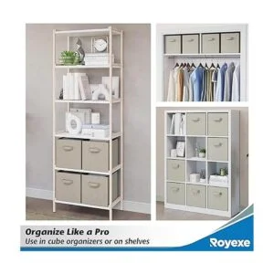 Royexe Juego de 8 cubos de almacenamiento cestas_3