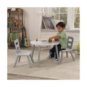 Juego de 3 unidades de mesa redonda de almacenamiento y_2