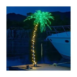 Lightshare Palmera de 7 pies 96 luces LED decoración_1
