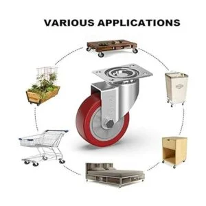 GBL Ruedas giratorias resistentes de 4 pulgadas sin frenos_5