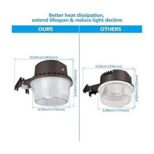 Luz de granero con acabado en marrón medio paquete 3000_2