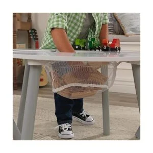 Juego de 3 unidades de mesa redonda de almacenamiento y_5