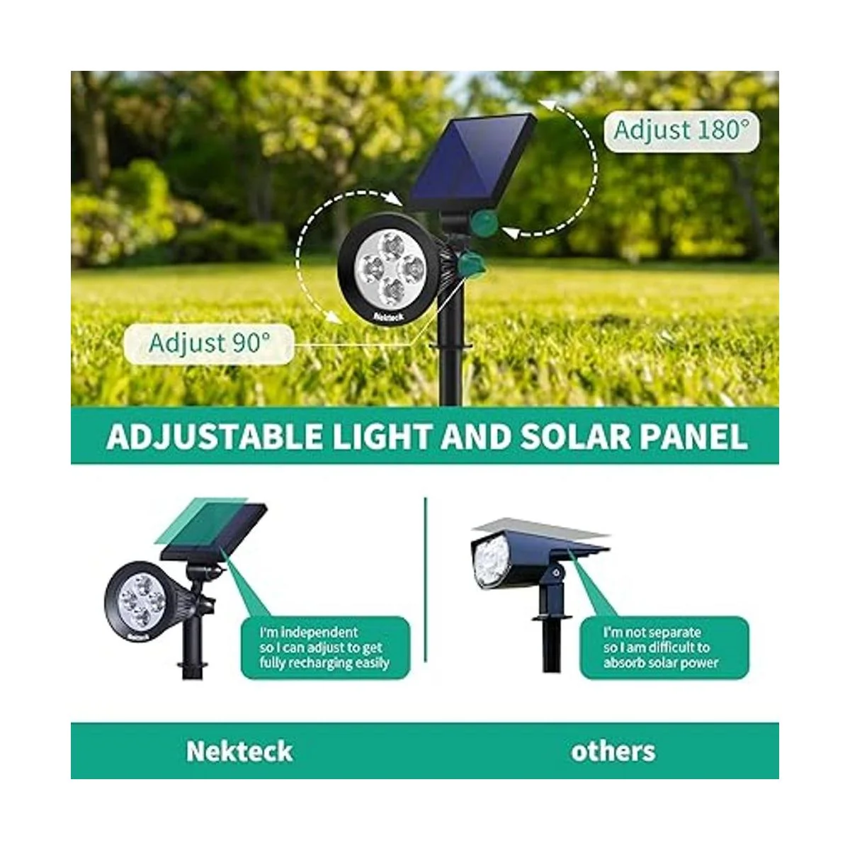 Luces solares Nekteck luces solares 2 en 1 para