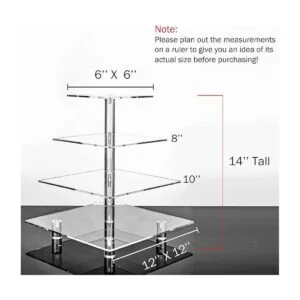 Jusalpha soporte de acrílico para pastel cuadrado y