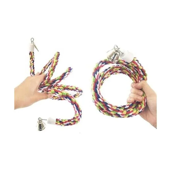 Pets vv Bird Rope Perch Parakeet Toys Spiral Bird Toy for_3