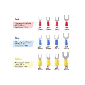 Glarks Juego de 240 conectores de horquilla de calibre_2