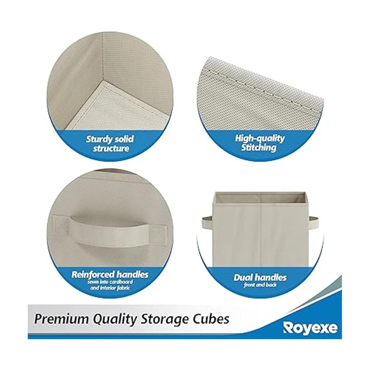 Royexe Juego de 8 cubos de almacenamiento cestas_4