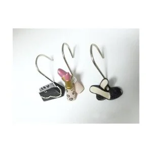 Doupoo Juego de 12 ganchos para cortina de ducha_4