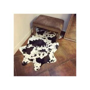 MustMat Alfombra de piel sintética de vaca diseño de_2