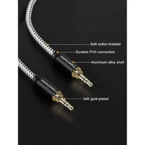 Cable estéreo de audio CableCreation chapado en oro de_2