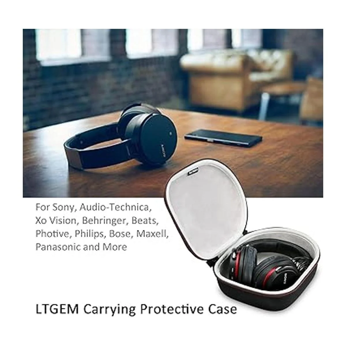 LTGEM Funda rígida para auriculares de viaje bolsa de_4