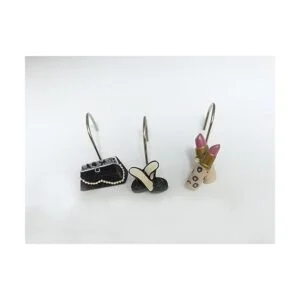 Doupoo Juego de 12 ganchos para cortina de ducha_5