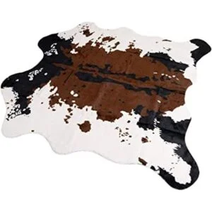 MustMat Alfombra con estampado de vaca marrón de 55.1_1