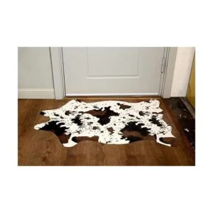 MustMat Alfombra de piel sintética de vaca diseño de_5