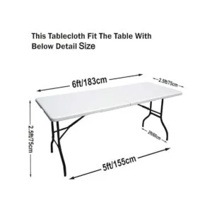 Abccanopy Mantel de licra de 1.83 m para mesa Mantel de_5