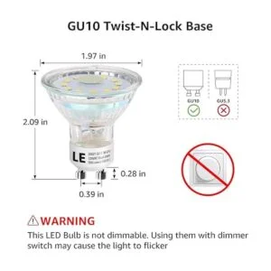 LE Bombillas LED GU10 equivalentes a halógenas de 50 W