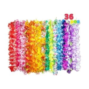 Joyin Toy 36 unidades Tropical Hawaiian Luau Flower Lei