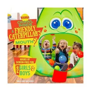 Carpa y túnel para niño con forma de oruga juego de 2_2