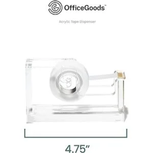 Dispensador de cinta acrílica y dorada de OfficeGoods un_4