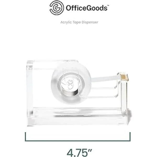Dispensador de cinta acrílica y dorada de OfficeGoods un_4