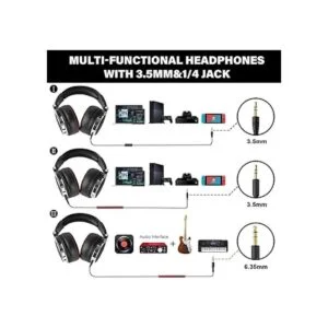 OneOdio Auriculares sobre la oreja sin adaptador para_3