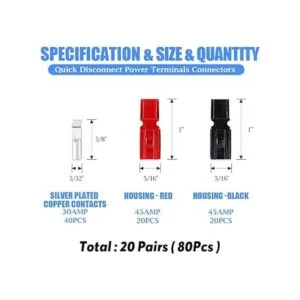 Glarks 20 pares de 30 amperios de desconexión rápida_2