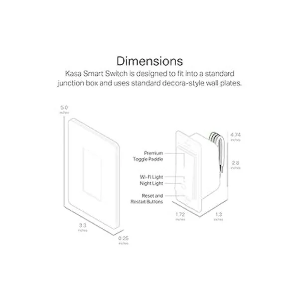 Interruptor de luz inteligente WiFi de Kasa por TPLink