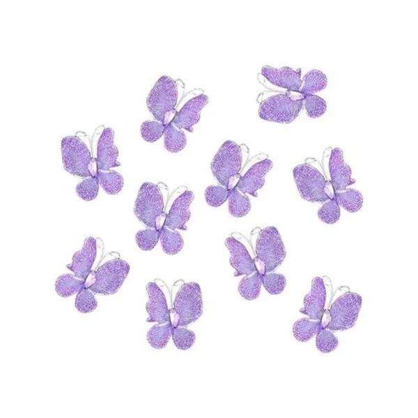LEORX Mariposa con purpurina de alambre de malla_2