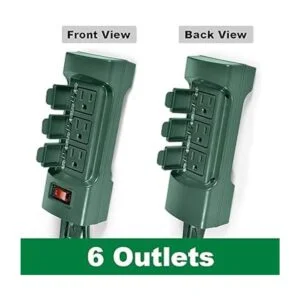 BESTTEN Regleta de alimentación para exteriores con