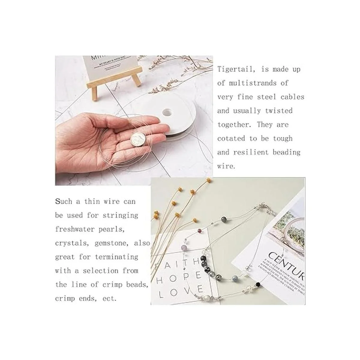 Fashewelry Alambre de cuentas de cola de tigre calibre_4