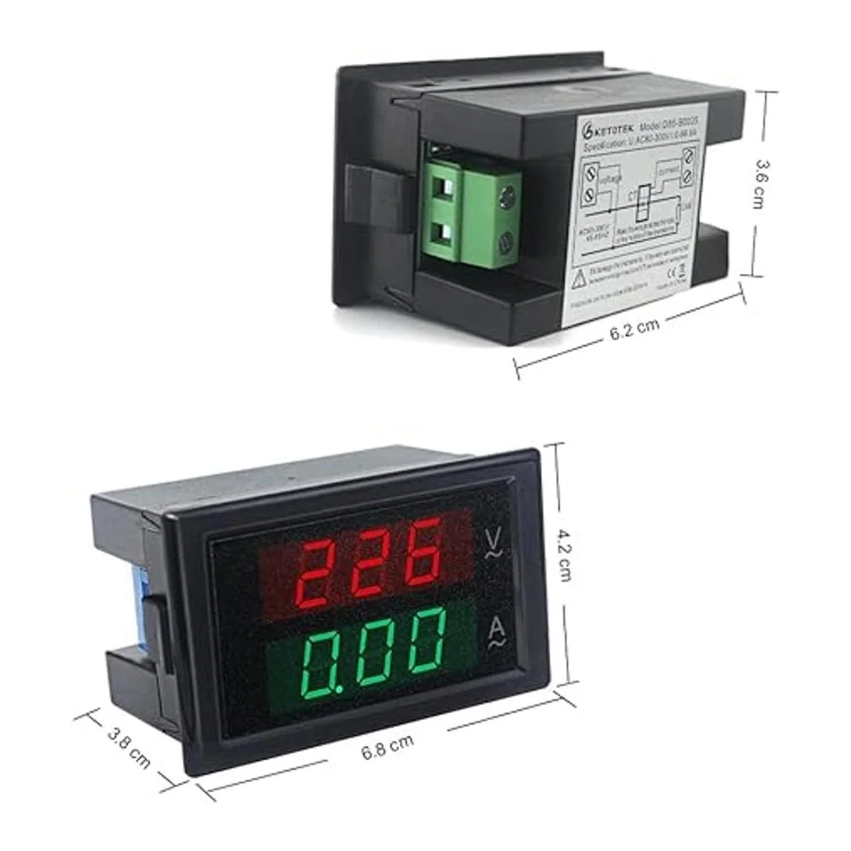 KETOTEK Amperímetro digital Voltímetro AC 80V300V 100A